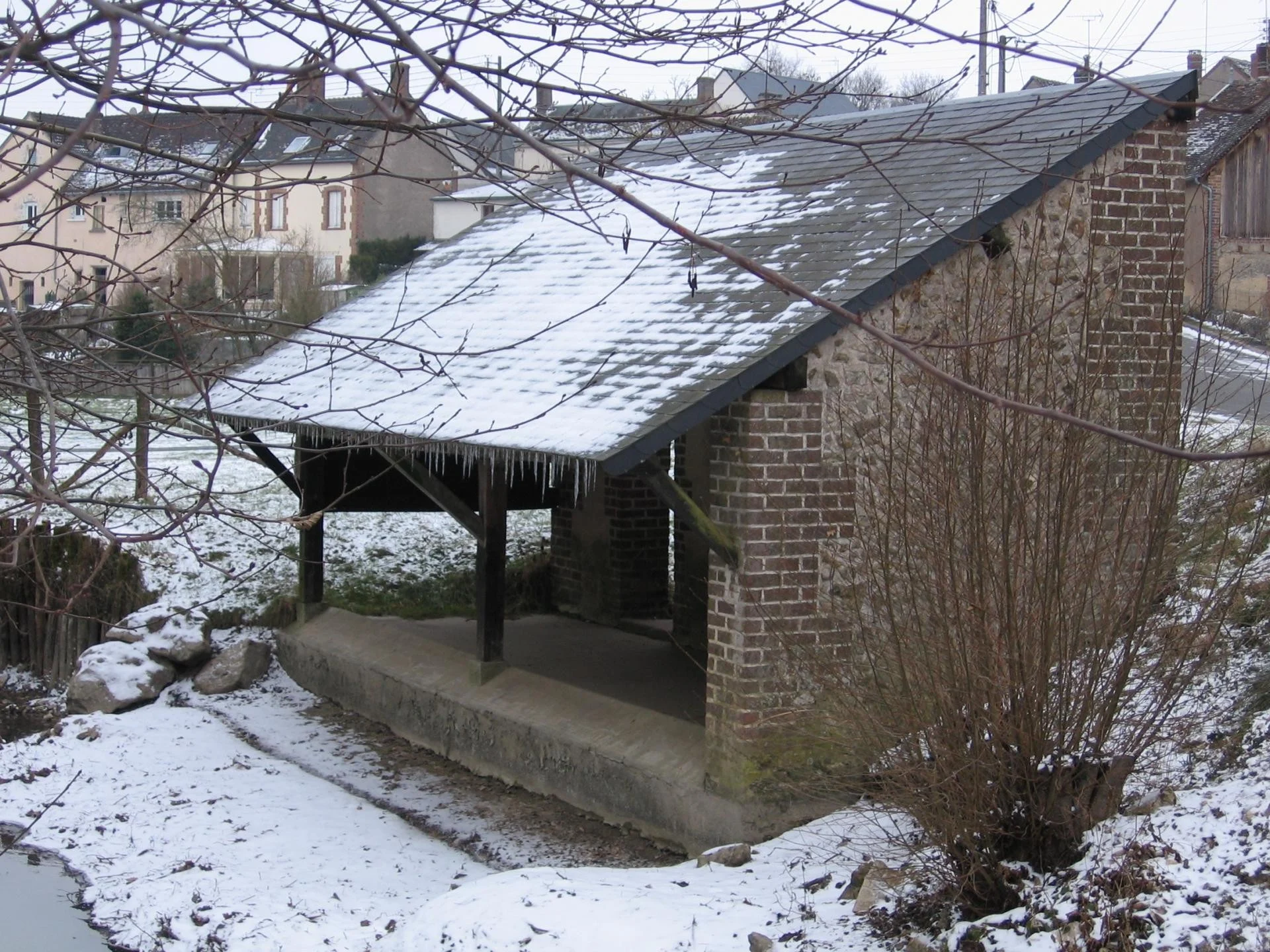 Le lavoir en hiver