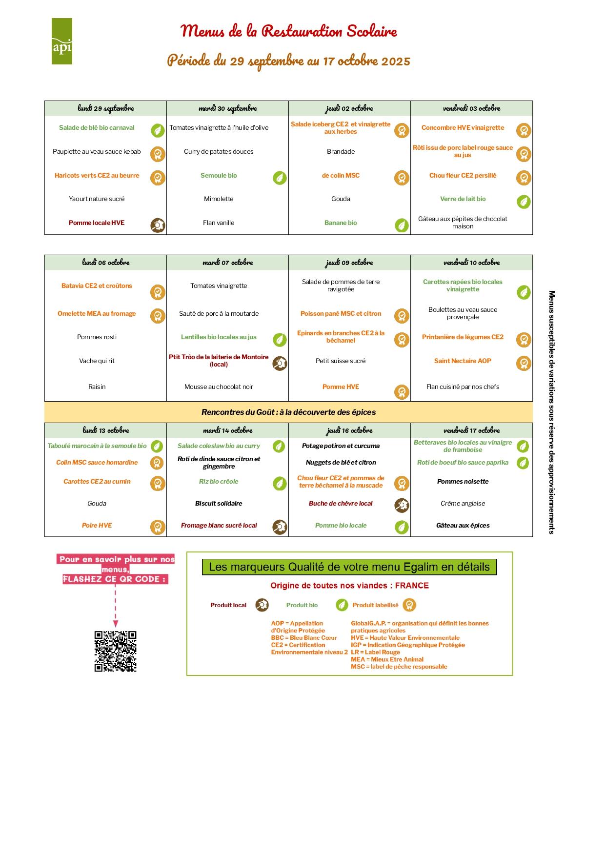 Menus septembre 2025 2/2